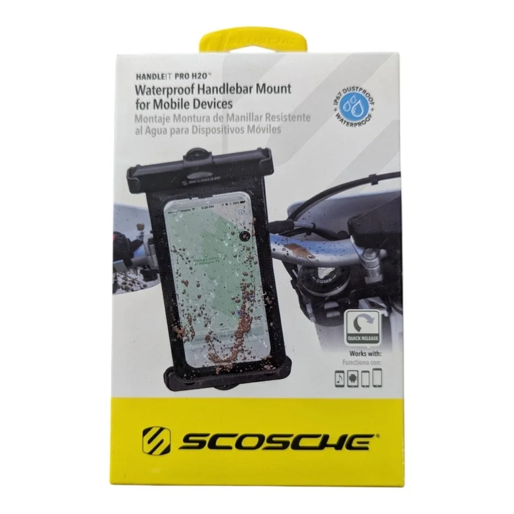 F2. Scosche HandleIt PRO H2O Waterproof Handlebar Mount for Mobile Devices